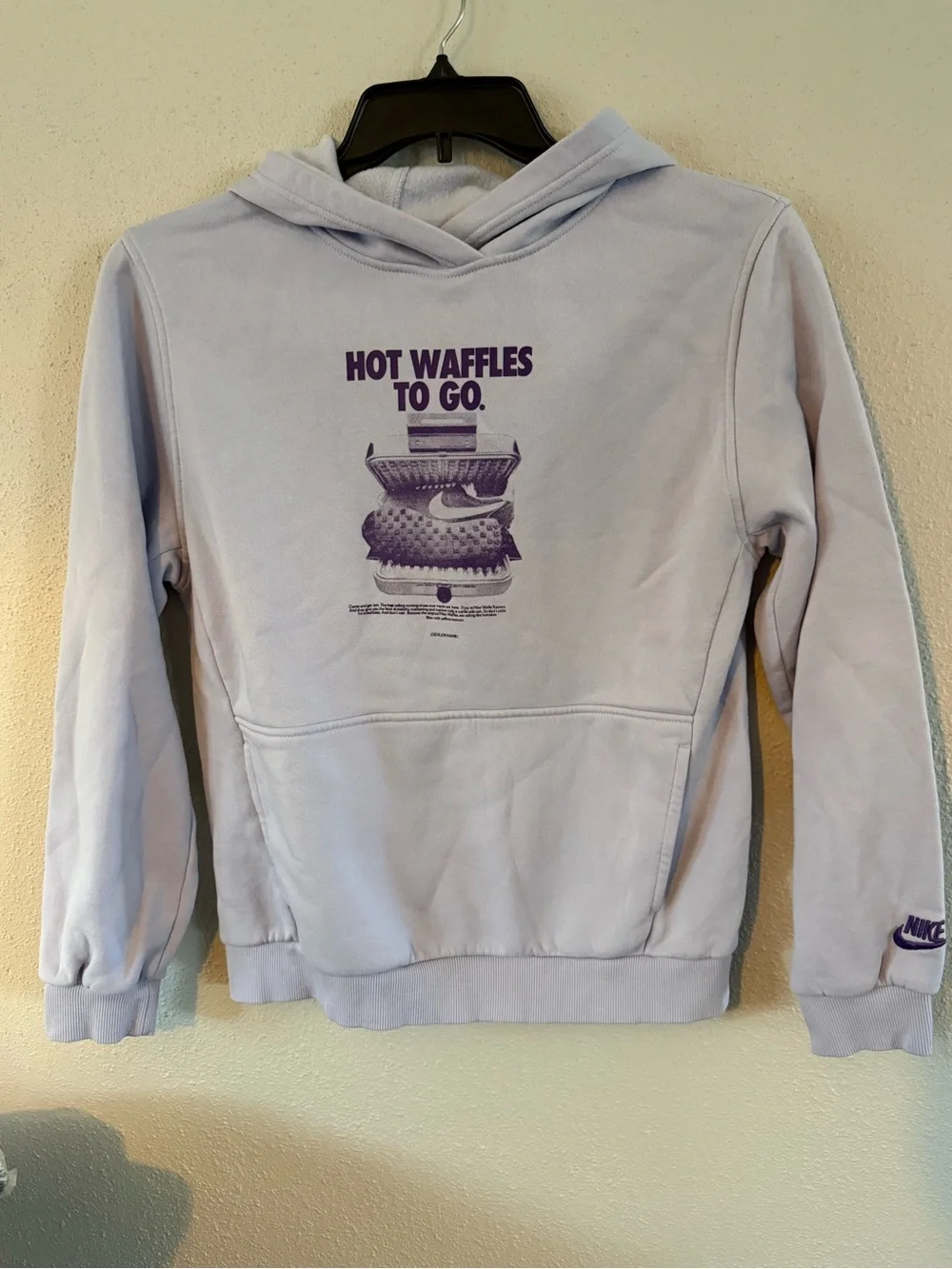 Nike Lavender hooded “hot waffles” Sweatshirt